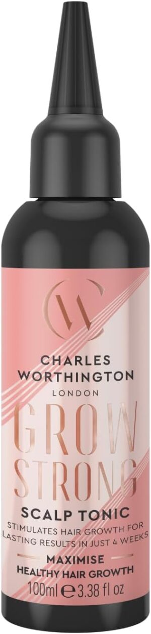 Charles Worthington Grow Strong Scalp Tonic, Hair Growth Serum for Fine Hair, Hair Repair Products for Women and Men, Salon Hair Repair, 100 ml