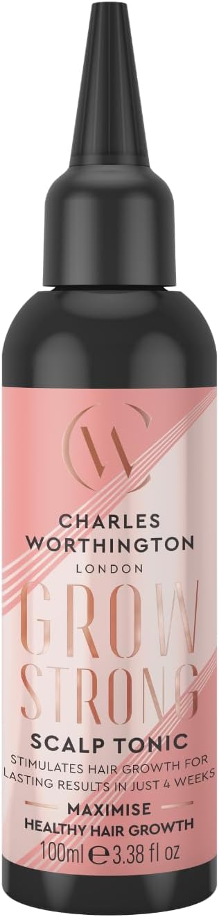 Charles Worthington Grow Strong Scalp Tonic, Hair Growth Serum for Fine Hair, Hair Repair Products for Women and Men, Salon Hair Repair, 100 ml