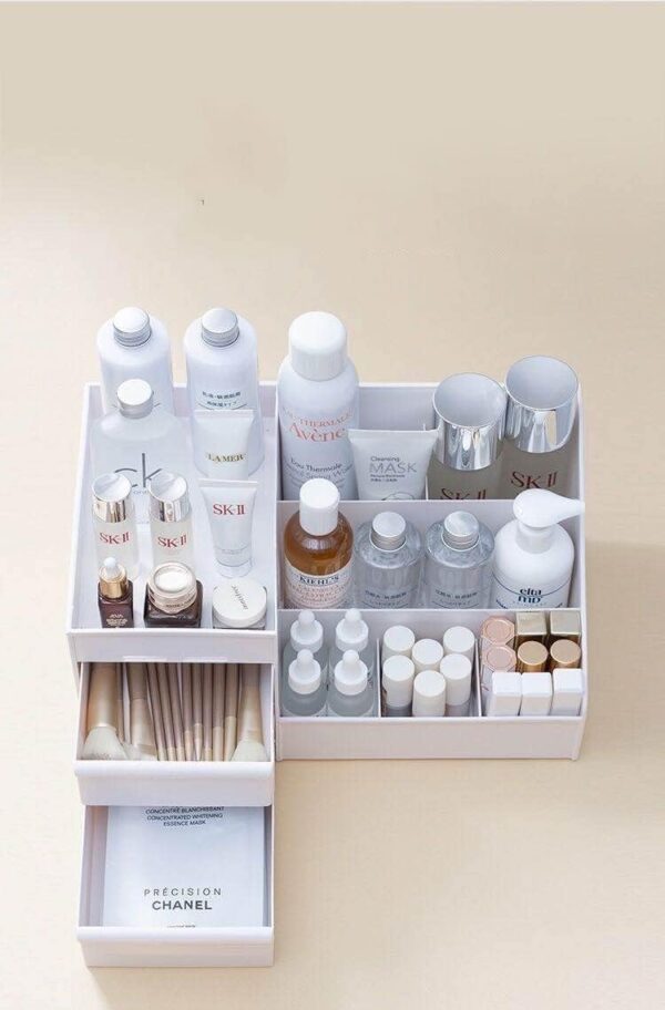 Koksi Makeup Organizer Cosmetics Storage with Drawers Large Capacity Organiser for Lipsticks Brushes Jewelry Nail Care Skincare Organiser for Vanity Desk Dresser Bedroom Bathroom Toiletry