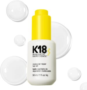 K18 Molecular Repair Hair Oil - Weightless Oil for Stronger, Healthier Hair, 30 ml