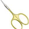 CGBE Cuticle Scissors, Professional Cuticle Scissors Curved Thin, Stainless Steel Super Sharp Cuticle Cutter Remover Small Beauty Scissors for Cuticles, Dead Skin, Eyebrows, and Eyelashes, Gold