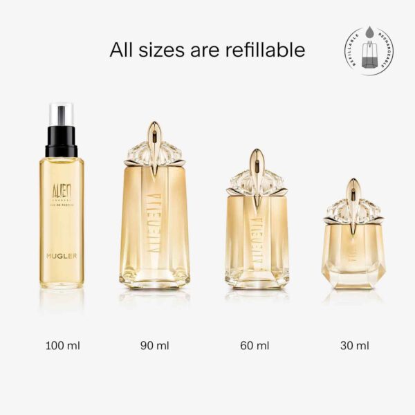 MUGLER Alien Goddess, Eau de Parfum, Women's Perfume, Floral, Oriental and Woody Aroma, Magnetic Fragrance, Refillable
