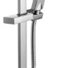 ENKI, Stella, BBT0265, Chrome, Bath Shower Mixer Taps with Slider Rail Kit Shower Attachment, Solid Brass, Easy Clean, Angular Design, Quarter Turn Valves, Easy to Install, 10-Year Guarantee