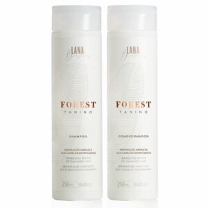 Lana Brasiles | Forest Tanino Shampoo And Conditioner Duo Hair Care| Immediate Repair of Highly Damaged Hair, Hair Vitality, and a Blend of Vitamins | (2x) 250 ml / 8.45 fl.oz. (Set of 2)