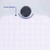 MOONLIGHT20015 Shower Bath Mat Non Slip Anti Mould & Mildew with Strong Suction Cups Grip and Drain Holes Soft Rubber Shower Mats - PVC Bathroom Mat Machine Washable (70x38cm, White)