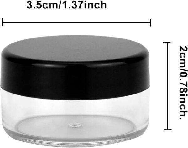 51iKK5mXCAL._AC_SL1500_.jpg Sample Pots for Cosmetics, 10 PCS 10Gram Cosmetic Containers, Make up Pots, Mini Jars With Lids, Clear Round Plastic Jars, BPA Free Pot Jars for Travel Storage Makeup Beauty Products Face Creams