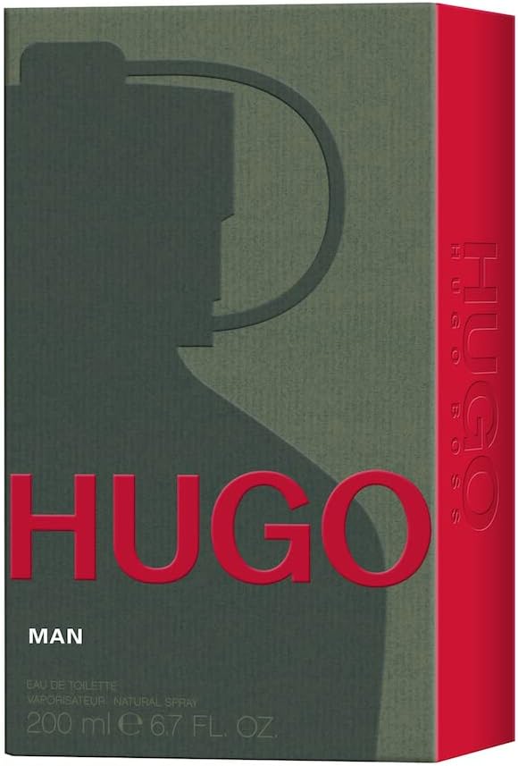 HUGO Man Eau de Toilette, Men's Perfume, Notes of Crispy Green Apple and Fir Balsam, Aromatic Fragrance, Medium Longevity, 200ml