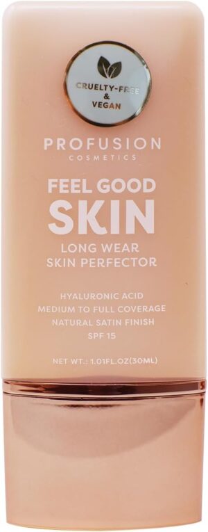 Profusion Cosmetics Lightweight Liquid Foundation for a Flawless and Elegant Radiance, Breathable Makeup for Improves Uneven Skin Tone, Cruelty-Free - Fair 3