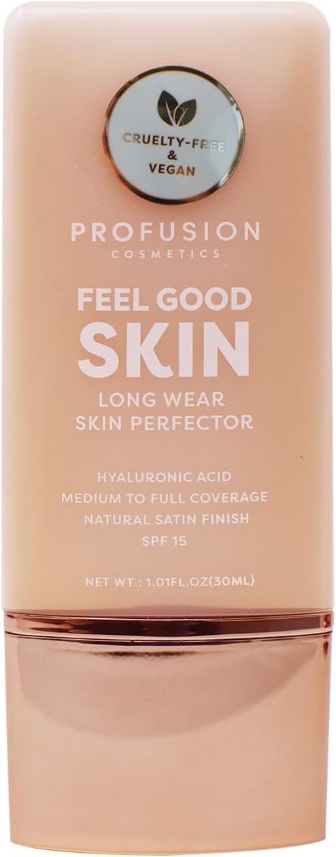 Profusion Cosmetics Lightweight Liquid Foundation for a Flawless and Elegant Radiance, Breathable Makeup for Improves Uneven Skin Tone, Cruelty-Free - Fair 3