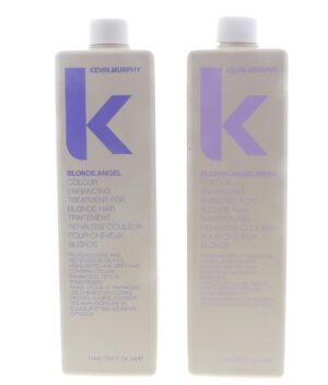 KEVIN.MURPHY BLONDE.ANGEL.WASH & BLONDE.ANGEL - Purple Shampoo for Blondes - Blonde Colour Conditioner - Colour Enhancement Hair Care - Colour Safe - Paraben/Sulphate Free - 1 L / 33.8 fl oz