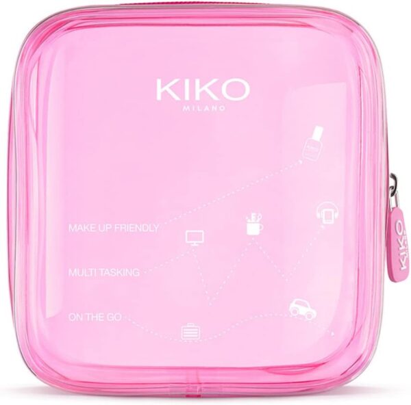 KIKO Milano Mini Pochette | Mini Transparent Beauty Bag, Pink