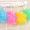 51mQ34dIgYL._AC_SL1000_.jpg 4 Pack Multi-Colour Bath Shower Scrunchie - Exfoliating Mesh Loofah Body Wash Pouf | Bath Sponges for Shower Scrubber | Body Scrubbers & Shower Accessories