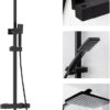 Bristan CRZ SHXDIVCTFF BLK Craze Rigid Riser Bar Mixer Shower, Black