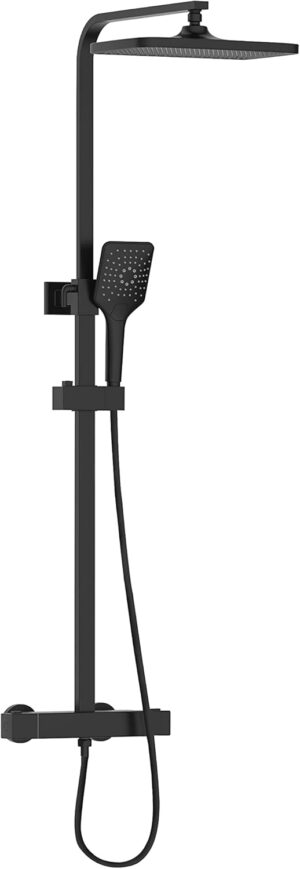 Bristan CRZ SHXDIVCTFF BLK Craze Rigid Riser Bar Mixer Shower, Black