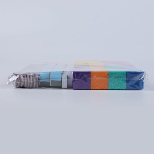 FANDAMEI Nail Files and Buffers, 100/180 400/4000 Grit Professional Manicure Tools Kit Rectangular Art Care Buffer Block Tools, 7 Ways Buffer Block for Trim, Polish and Shine Nail, 20Pcs/Pack