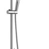 Coleniny Shower System with Diverter Chrome, Shower Mixer Set with 21cm Round Overhead Rainfall Shower Head, 3-Function Handheld Shower, Riser Rail, Adjustable Height Anti Scald Shower Set