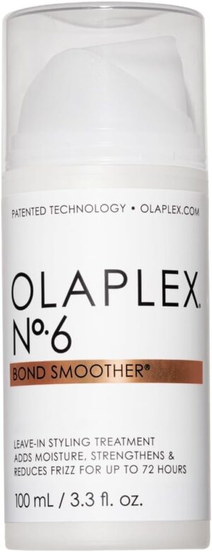 Olaplex No. 6 Bond Smoother, Leave-In Styling Hair Cream Treatment, Smooths, Conditions, & Strengthens, Frizz Control for Up to 72 Hours, For All Hair Types, 100ml