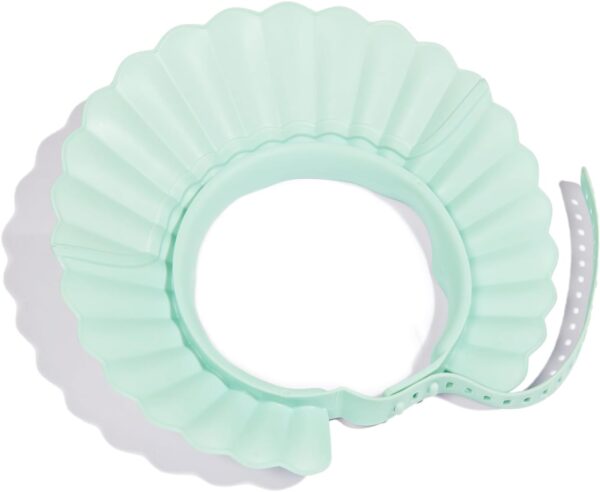 Baby Shower Cap Bath Visor Protection Silicone Adjustable Safe Shower Bathing Cap for Infants Toddler Baby Kids Children (6 Months-12 Years old, Haze Blue)