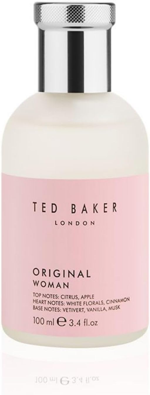 Ted Baker Woman Pink EDT, floral green feminine fragrance, opening notes are fresh peach, bergamont and tangerine with warm musk, vanilla and vetiver base notes, 100ml