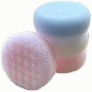 Exfoliating Bath Sponge 4 Pack - Double-Sided Body Shower Scrubber for Adults, Men, Women, Kids, and Children | Cleansing and Massage Refreshing Bathing Experience