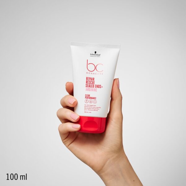 Schwarzkopf Professional Bonacure Repair Rescue Sealed Ends Intensive Cream Serum For Damaged Hair Vegan Care Complex Arginine Less Hair Breakage Stronger Hair Elasticity Improved Combability 100 ml
