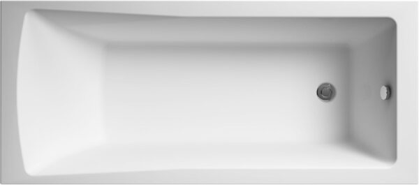 1400 x 700mm Compact Single Ended Straight Shower Bath with Leg Set