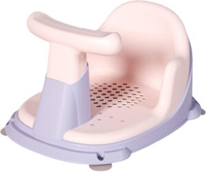 Baoblaze Cute Infant Bath Tub Seat,Tub Sitting up Chair with Suction Cup for Shower Kids Toddler Baby Newborn (Pink&-41x28x23cm)
