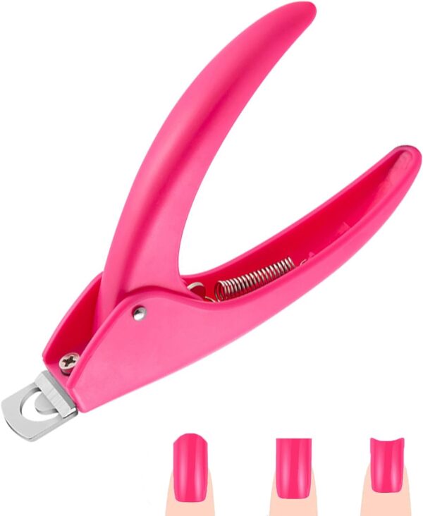 JeoPoom Nail Clipper, Acrylic Nail Tips Cutter, Professional Manicure Pedicure Trimmer Nail Care Tools(Pink)