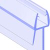 ECOSPA Bath & Shower Screen Seal Strip for 4-6mm Straight or Curved Glass Shower Doors - Prevents Leaks Between Bath & Shower and Tray & Shower Screen • Seals Gap up to 25mm