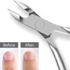 ASM® Toenail Cuticle Nippers + 2 Pusher cuticle set - Professional Heavy Duty Cuticle Clippers Manicure & Pedicure Sets For Fingernail Cuticle Kit, Nail Cuticle Remover For Mens & Womens Nail care