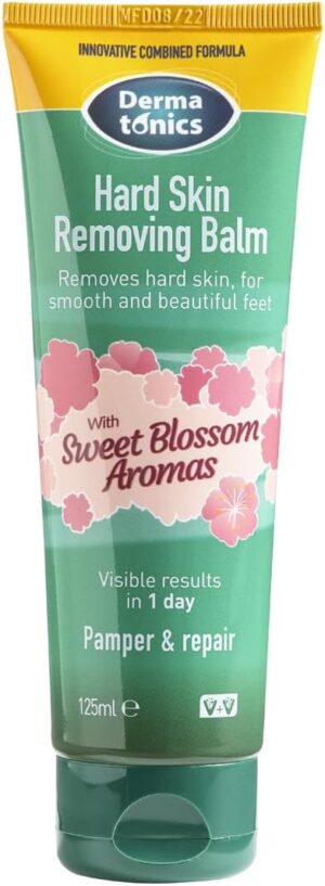 Dermatonics Hard Skin Removing Balm | Suitable For Diabetics | With Sweet Blossom Aromas | Contains Moisturising Shea Butter and Hydrating Swedish Oat Lipid | 125 ml