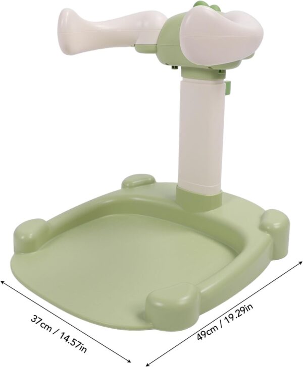 Baby Hug Bath Tower, Non Slip Toddler Shower Stand Support, Adjustable Baby Shower Stand for Bathroom, with Silicone Material (Green)