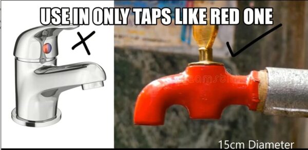 Shine Single Tap Shower Spray Hose Bath Tub Sink Spray Attachment Head Washing Indoors, PVC, White, Pack of 1