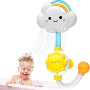 Baby Shower Toy Bath Spray Water Shower Toy for Toddlers Cloud Rainbow Water Faucet for Kids Baby Bath Toys, Tub Toys, Bathtub, Head