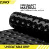 Zuvo Extra-Long Non-Slip Bath Mat (100 x 40 cm, Black) – Anti-Mould, Machine-Washable Shower Mat with Powerful Suction – Ideal for Elderly Kids