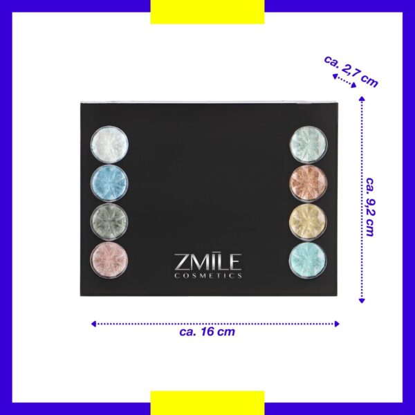 ZMILE COSMETICS Diamonds Beauty Box Vegan Cosmetics with Mirror - Small Make-Up Set for On the Go, for Traveling and as a Gift