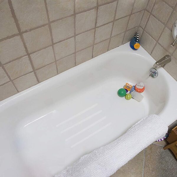 ecooe 16 Pieces Non Slip Stickers Shower Stickers Bath Safety Strips Transparent Self-Adhesive Non Slip Strips Stickers for Bathtubs Showers with Acrylic Board for Positioning