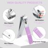Nail Kit, Manicure Kit, Nail Care Kit For Women, Manicure Pedicure Set, Nail Clippers Toenail Clippers Kit, Professional Manicure Kit Pedicure Kit, purple Travel Case, Set of 12. ﻿