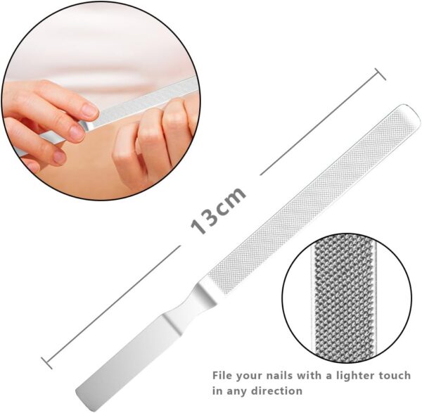 MojiDecor Ingrown Toenail Filae and Ingrowing Toenail File, Professional Nail Care Set 6PCS Premium Stainless Steel Manicure Pedicure Set, Nail Nipper Nail Slider Nail File and Ingrown Toe Tool