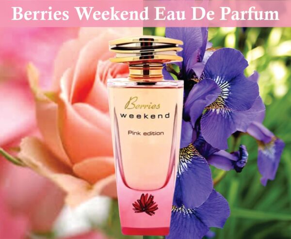 Sapphire’s choice - Berries Weekend Pink Edition | Berries Weekend + Deodorant Spray 50ml Eau De Parfum for Women 100ml | Iris, Peach and Floral Fragrance Perfume | Berries Weekend Perfume for Women