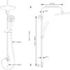 Hibbent Self-Cleaing Rainfall Shower Kit with 304 Stainless Steel Shower Rail,Height Adjustable Overhead Shower Kit Without Mixer, Shower Riser Rail Kit with Brass Diverter,Chrome