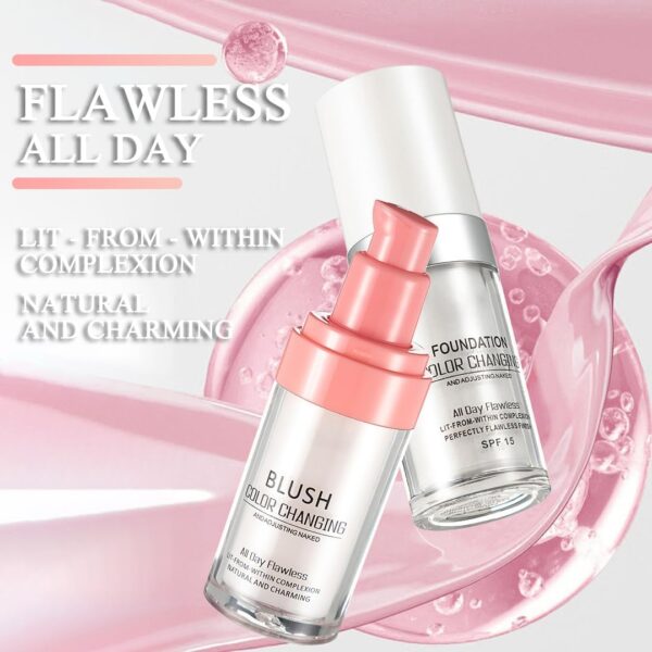 Colour Changing Blush 30mL,Temperature Changing Cream Pink Blusher for Mature Skin, Flawless Color Changing Blush All Day, Waterproof Long Lasting Smudge Proof Blushes For Cheeks Women Make