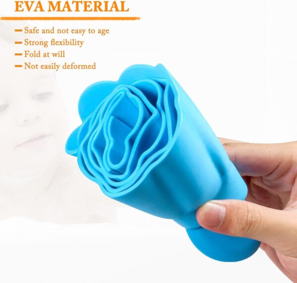 2 Pcs Adjustable Baby Bath Cap, Soft Waterproof Shampoo Visor for Kids, Children’s Hair Washing Shield for Bath Time, Baby Shower Cap in 2 Colours, Ideal for Toddlers and Infants