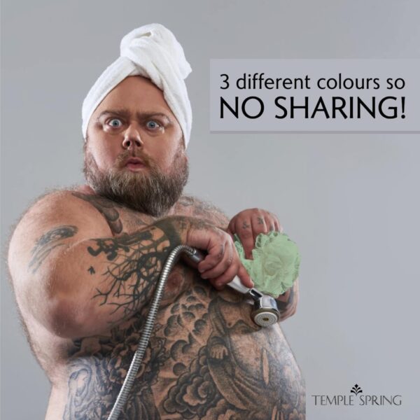 610VUlublXL._AC_SL1360_.jpg Temple Spring Loofah Shower Sponge, Recycled Body Scrubber Scrunchies, Exfoliating Bath Sponge, Shower Puff Bath Sponges for Adults, Loofah Back Scrubber Pouffe, Loofa Body Scrub Exfoliator -Sea Green