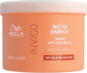 Wella Professionals Invigo Nutri-Enrich Conditioner for Dry Damaged Hair, Repair & Strengthen Dull Hair, Deeply Nourishing Hair Mask, 14.1 fl oz