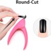 JeoPoom Nail Clipper, Acrylic Nail Tips Cutter, Professional Manicure Pedicure Trimmer Nail Care Tools(Pink)
