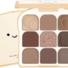 Toast Earth Color Eyeshadow Palette Nine-Color Blush Eyeshadow All-in-One Palette Nine-Grid Color Changing Eye Makeup Soft Silky Powder Highly Colored Smokey Eyeshadow