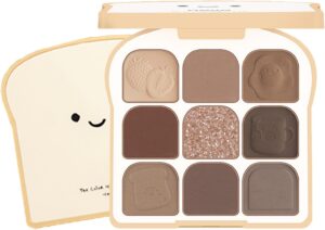 Toast Earth Color Eyeshadow Palette Nine-Color Blush Eyeshadow All-in-One Palette Nine-Grid Color Changing Eye Makeup Soft Silky Powder Highly Colored Smokey Eyeshadow