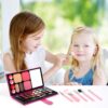 Aomig 33 Colors Kids Makeup Sets for Girls, 6 Pcs Princess Make Up Kit with 5 Brushes, Washable Children's Cosmetics Toys, Non-Toxic Makeup Kit, Cosmetic Beauty Set Gift for Kids Halloween Birthday