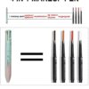 RoseFlower 4-in-1 Makeup Pen, Eyeshadow, Eyeliner/Eyebrow, Highlighter, Lip Liner, Waterproof Multi Use Makeup Pen, 4 Color Portable Makeup Beauty Pen for Daily Makeup & Party & Festival(#1)